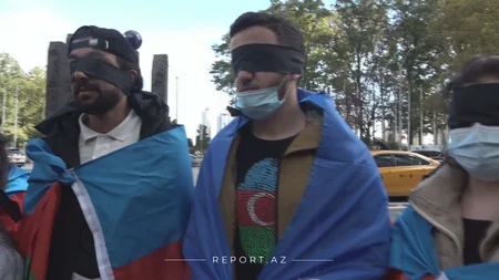 Azerbaijani youth holds protest rally in New York