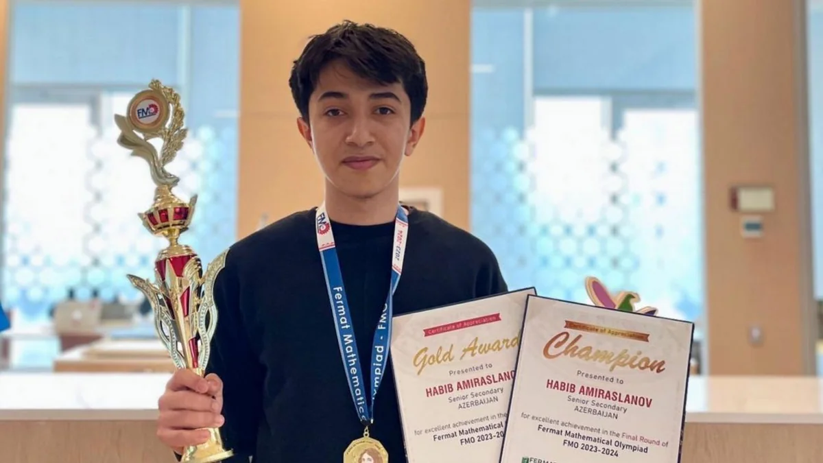 ADA Məktəbinin şagirdi Beynəlxalq Fermat Riyaziyyat Olimpiadasında qızıl medal qazanıb