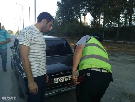 Mingəçevirdə Təmiz hava aylığı çərçivəsində sürücülərə qarşı reyd keçirilib - FOTO