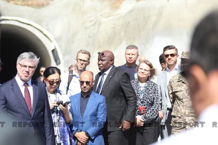 Foreign diplomats view works done on Ahmadbayli-Fuzuli-Shusha highway 