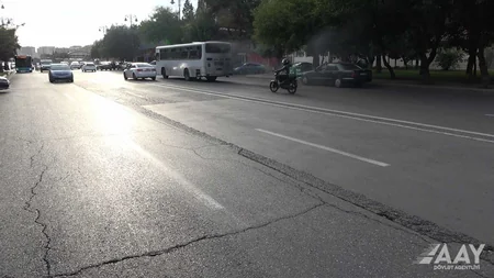Bakının Fətəli xan Xoyski prospektinin bir hissəsində təmir yekunlaşıb