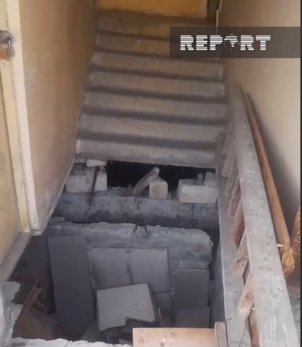Xırdalanda pilləkənin çökdüyü yaşayış binasında təmir işləri aparılacaq