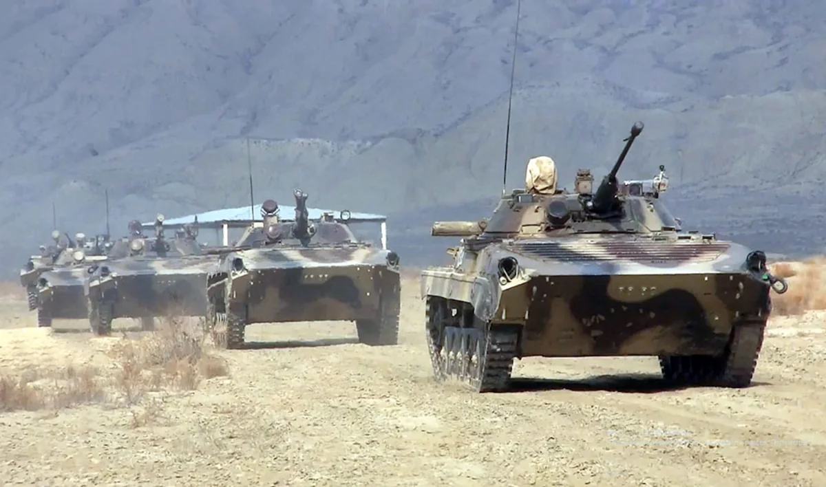 Tank units of Azerbaijani army carry out practical training exercises