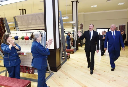 Prezident İlham Əliyev “Azərxalça” ASC-nin Xaçmaz filialının açılışında iştirak edib