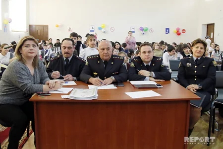 Bakıda məktəblilər arasında Yol hərəkəti qaydaları və mən mövzusunda keçirilən yarışa yekun vurulub - FOTO - VİDEO