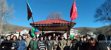 Daşkəsəndə Vətən müharibəsi şəhidinin adına inşa edilən bulağın açılışı olub