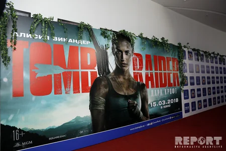 CinemaPlus Ganjlik Mallda Tomb Raider:Lara Kroft filminin premyera öncəsi nümayişi olub - FOTO - VİDEO