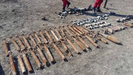 Yevlaxda 65 ədəd partlamamış hərbi sursat aşkar olunub - FOTO