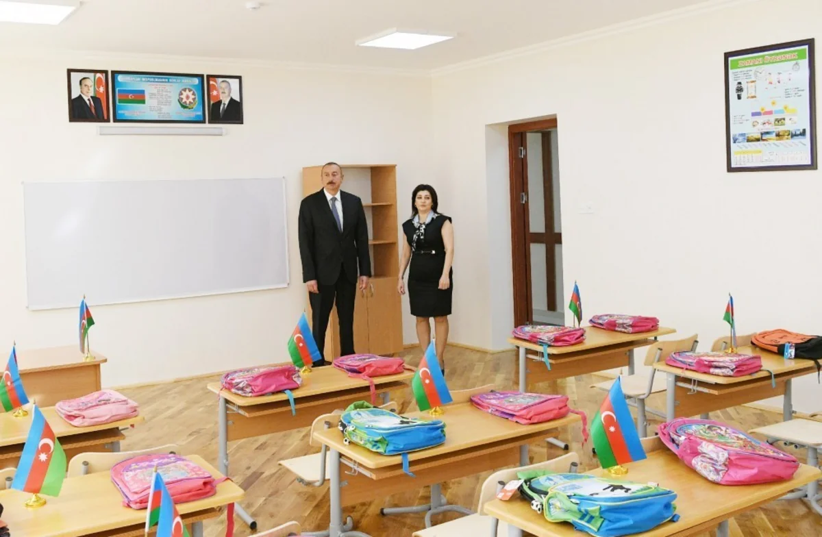 President Ilham Aliyev views conditions created at secondary school No 295 in Nardaran after major overhaul
