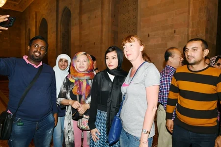 Mehriban Əliyeva Şamaxı Cümə məscidində olub - YENİLƏNİB