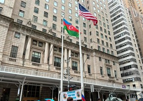 Nyu-Yorkda 28 May – Müstəqillik Günü münasibətilə Azərbaycan bayrağı ucaldılıb