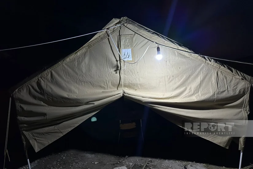 К месту нахождения продовольственных грузов на дороге Агдам-Аскеран-Ханкенди, подана электроэнергия