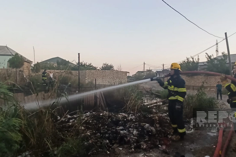 Sumqayıtda Yaşıl dərə massivində yanğın olub