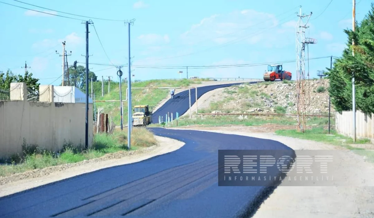 Ağstafa şəhərinin bir neçə küçəsində yollar yenidən asfaltlanıb