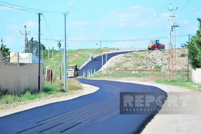 Ağstafa şəhərinin bir neçə küçəsində yollar yenidən asfaltlanıb