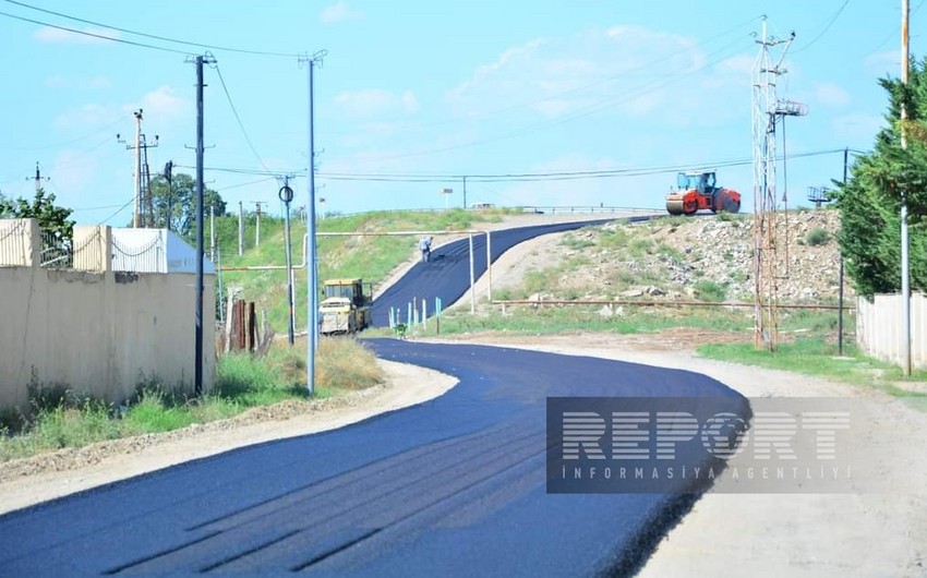 Ağstafa şəhərinin bir neçə küçəsində yollar yenidən asfaltlanıb