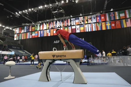 İdman gimnastikası üzrə Azərbaycan millisinin Dünya Kuboku öncəsi açıq məşqi keçirilib