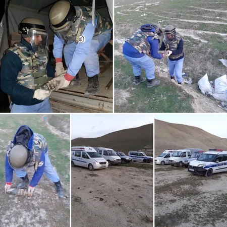 Xızıda 59 ədəd top mərmisi aşkarlandı - FOTO