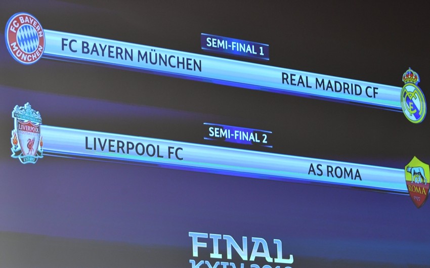 Çempionlar Liqası: Yarımfinal mərhələsinin cavab oyunlarının vaxtı dəqiqləşib