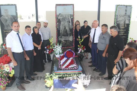 Vətən müharibəsi şəhidinin xatirəsinə inşa edilən bulağın açılışı olub