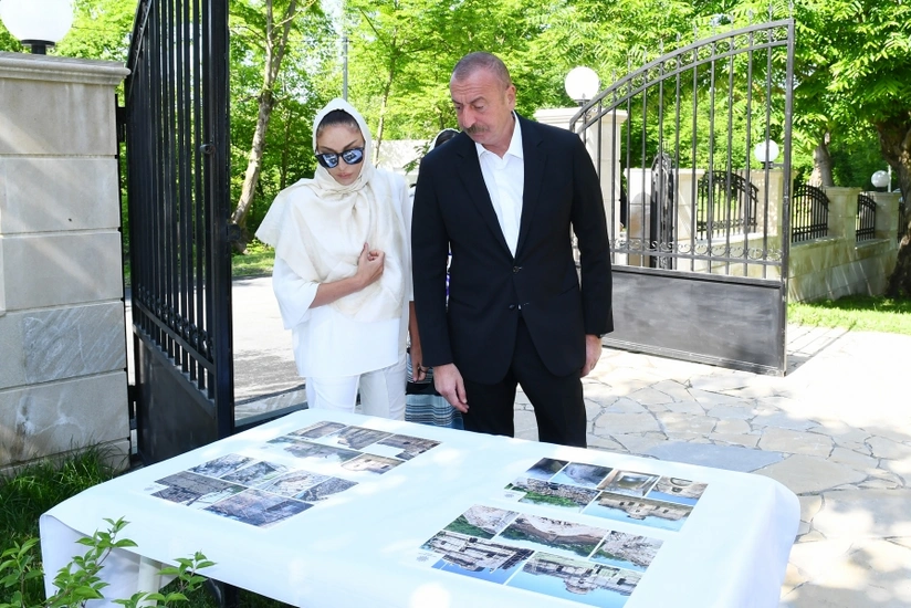 President Ilham Aliyev visits Albanian Church of Blessed Virgin Mary in Nij settlement, Gabala