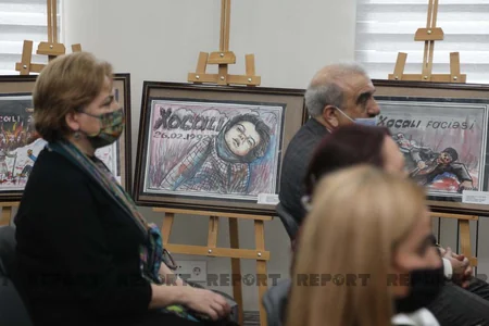 Şagirdlərin Xocalı soyqırımı ilə bağlı hazırladığı kompozisiya təqdim edilib