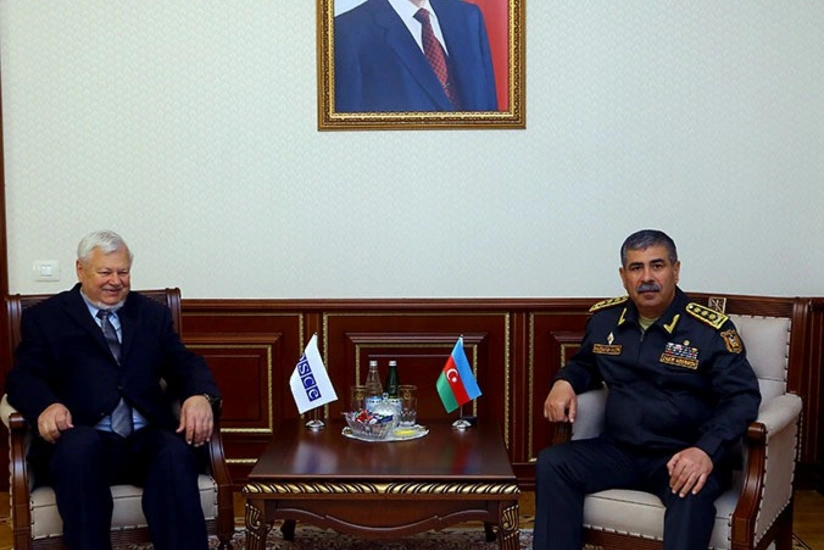 Müdafiə naziri ATƏT-in fəaliyyətdə olan sədrinin şəxsi nümayəndəsi ilə görüşüb