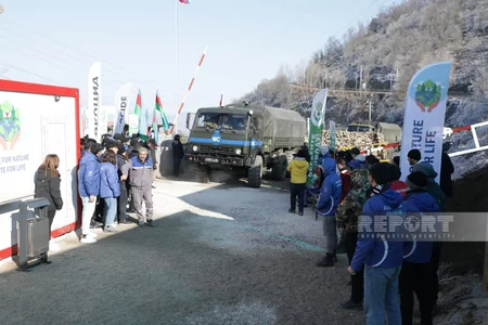 Peacekeepers' supply vehicles pass freely along Shusha-Khankandi road again - VIDEO