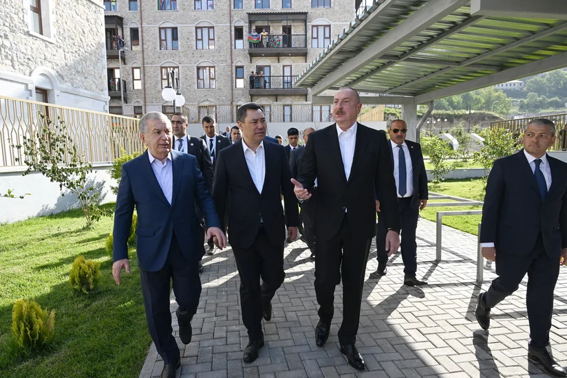 Azərbaycan, Özbəkistan və Qırğızıstan prezidentləri Şuşada gəziblər - YENİLƏNİB