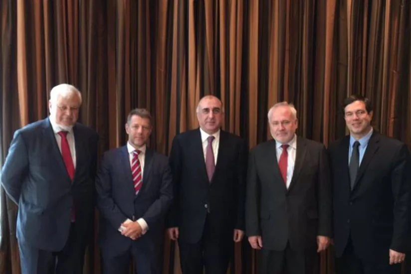 Elmar Məmmədyarov Minsk qrupunun həmsədrləri ilə görüşüb