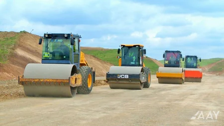 Ağdam-Füzuli yolunun inşası davam edir