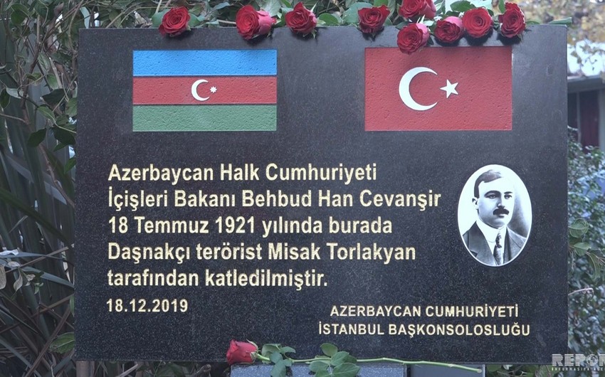 Monument to Behbud-khan Javanshir unveiled in Istanbul