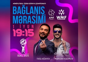 Milli Gimnastika Arenasında minifutbol üzrə dünya çempionatının bağlanış mərasimi keçiriləcək
