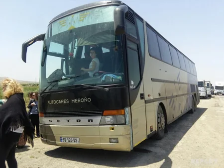 Baku-Tbilisi passenger bus collided with Kamaz , about 30 passengers injured - PHOTO