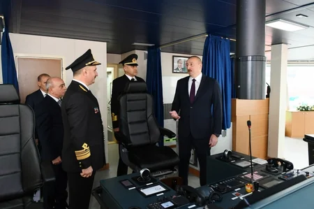 President Ilham Aliyev attended ceremony to launch first tanker built at Baku Shipyard