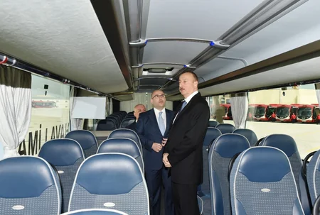 Президент Ильхам Алиев принял участие в открытии второго депо ООО BakuBus