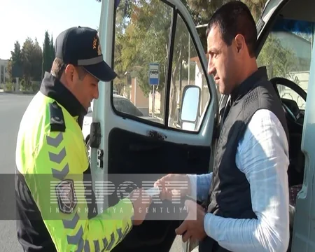 Zərdabda polis qaydaları pozan sürücülərə qarşı reyd keçirib