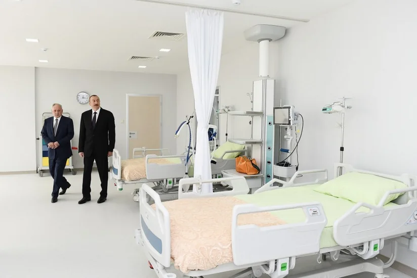 Prezident İlham Əliyev Naftalan Şəhər Mərkəzi Xəstəxanasının açılışında iştirak edib