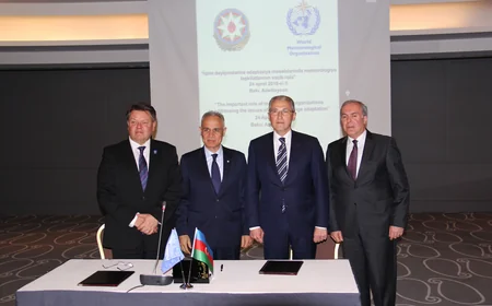 Muxtar Babayev Ümumdünya Meteorologiya Təşkilatı ilə memorandum imzalayıb