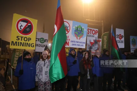 Акция на дороге Ханкенди-Лачын продолжается и в вечернее время