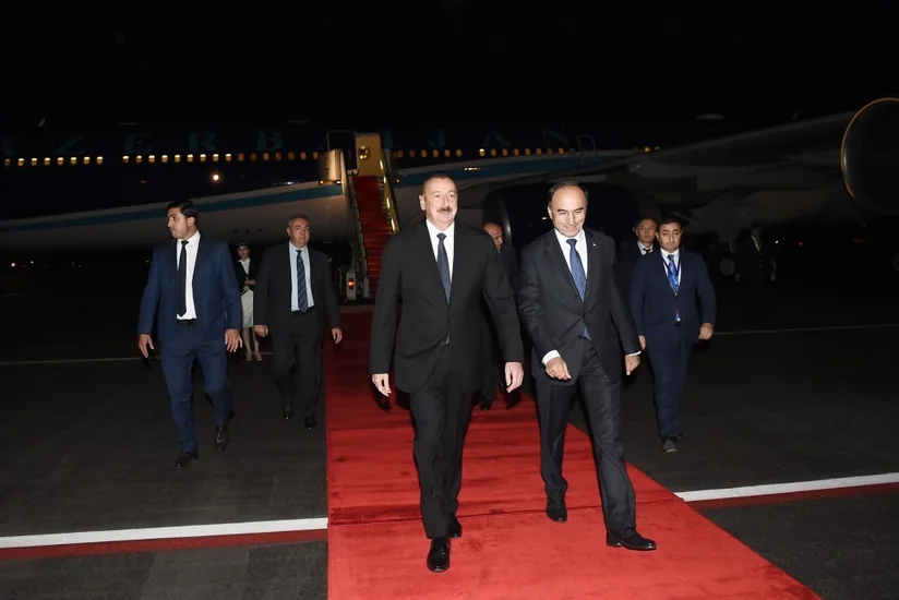 President of Azerbaijan arrives in Tajikistan
