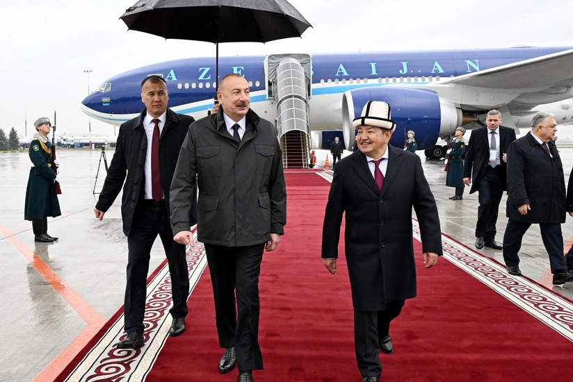 İlham Əliyev Qırğızıstanda səfərdədir
