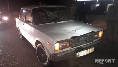 Kürdəmirdə avtomobil piyadanı vuraraq ağır xəsarət yetirib - VİDEO - ƏLAVƏ OLUNUB - FOTO
