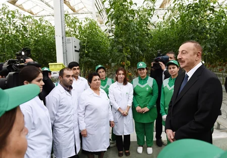 Prezident İlham Əliyev Zirə qəsəbəsində “BAKU AGROPARK”da görülən işlərlə tanış olub