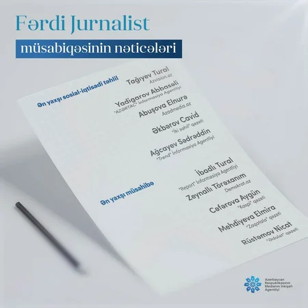 “Global Media Group”un 5 əməkdaşı MEDİA-nın fərdi jurnalist müsabiqəsinin qalibi olub