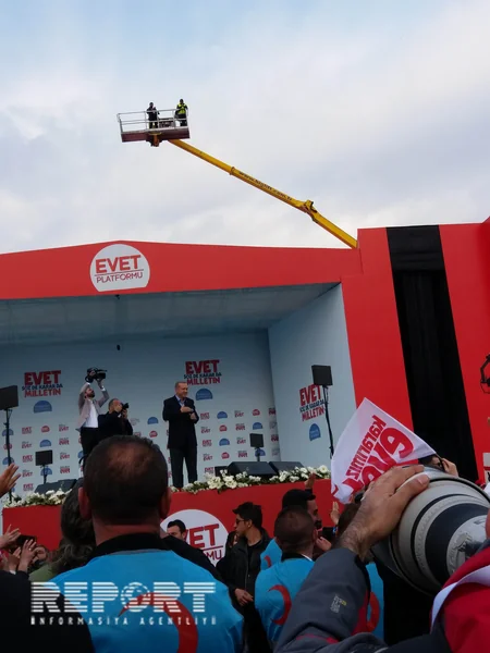 Ərdoğan İstanbulda keçirilən mitinqdə iştirak edib - FOTO