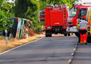 Macarıstanda avtobus qəzası nəticəsində 19 nəfər xəsarət alıb