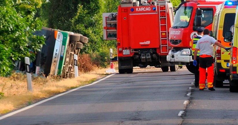 Macarıstanda avtobus qəzası nəticəsində 19 nəfər xəsarət alıb