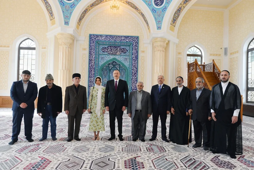 President Ilham Aliyev attends opening of new building of Haji Javad mosque