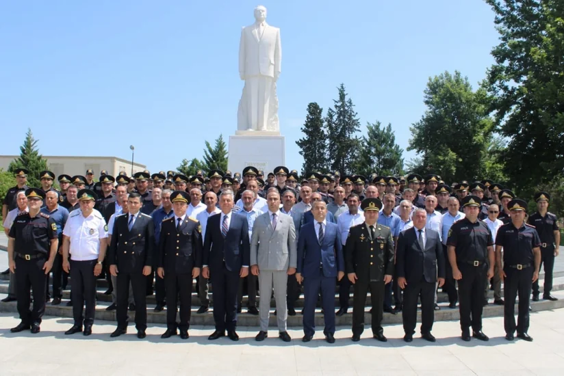 Biləsuvarda polis işçilərinin peşə bayramı günü qeyd olunub